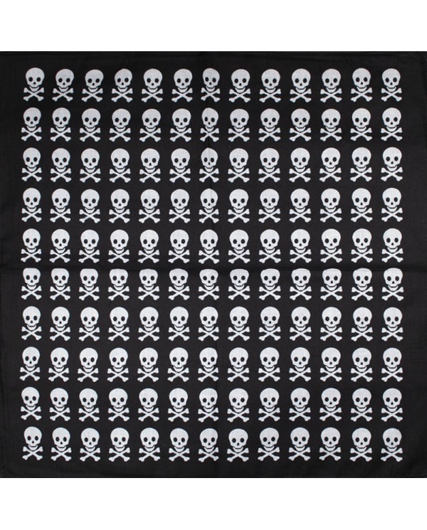 Bandana BAN-060 - Small Skulls with Bones on a Black Background