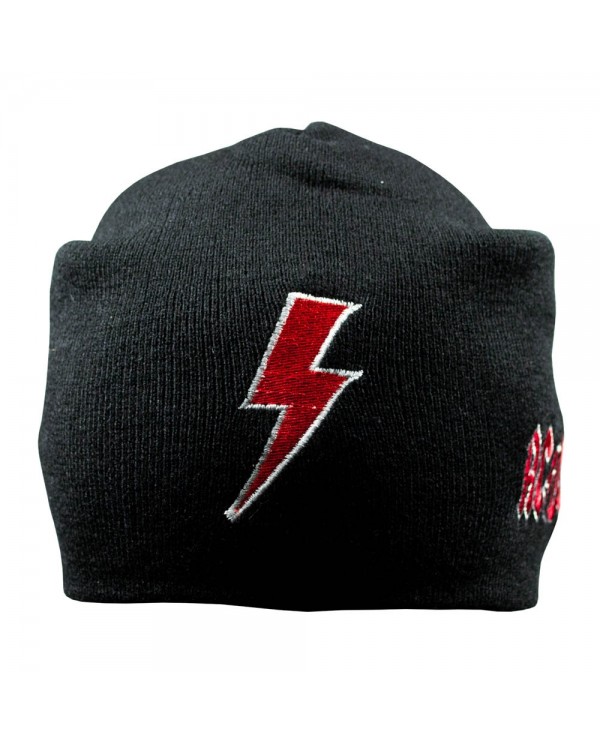 Beanie Hat with Embroidery AC/DC (LIGHTNING) BLACK